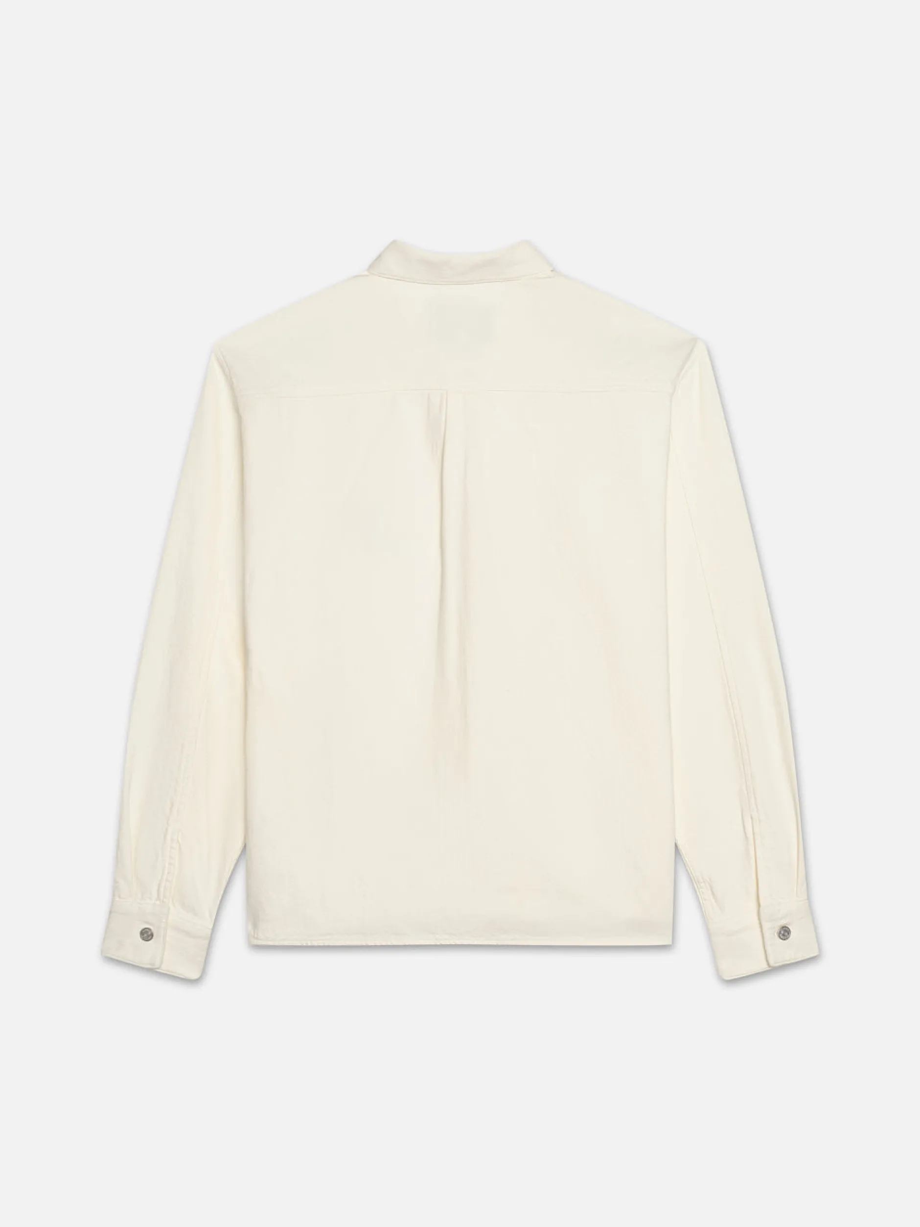 FRAME Textured Terry Overshirt in Off White< Jackets & Coats|Shirts