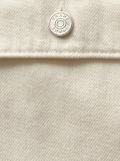 FRAME Textured Terry Overshirt in Off White< Jackets & Coats|Shirts