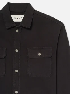 FRAME Textured Terry Overshirt in< Jackets & Coats