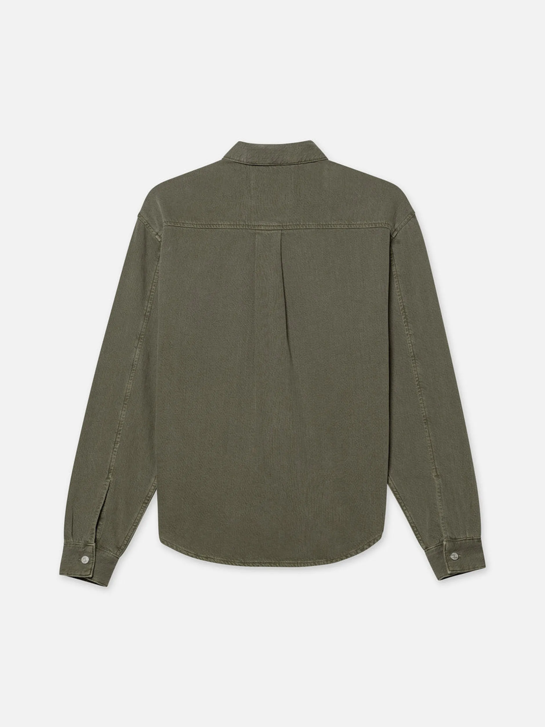 FRAME Textured Terry Overshirt in Smokey Olive< Jackets & Coats
