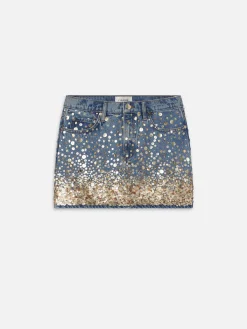 FRAME The Atelier Champagne Skirt in Gold Embellished<Women Skirts & Shorts