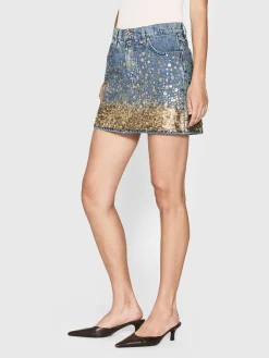 FRAME The Atelier Champagne Skirt in Gold Embellished<Women Skirts & Shorts