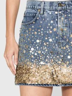 FRAME The Atelier Champagne Skirt in Gold Embellished<Women Skirts & Shorts