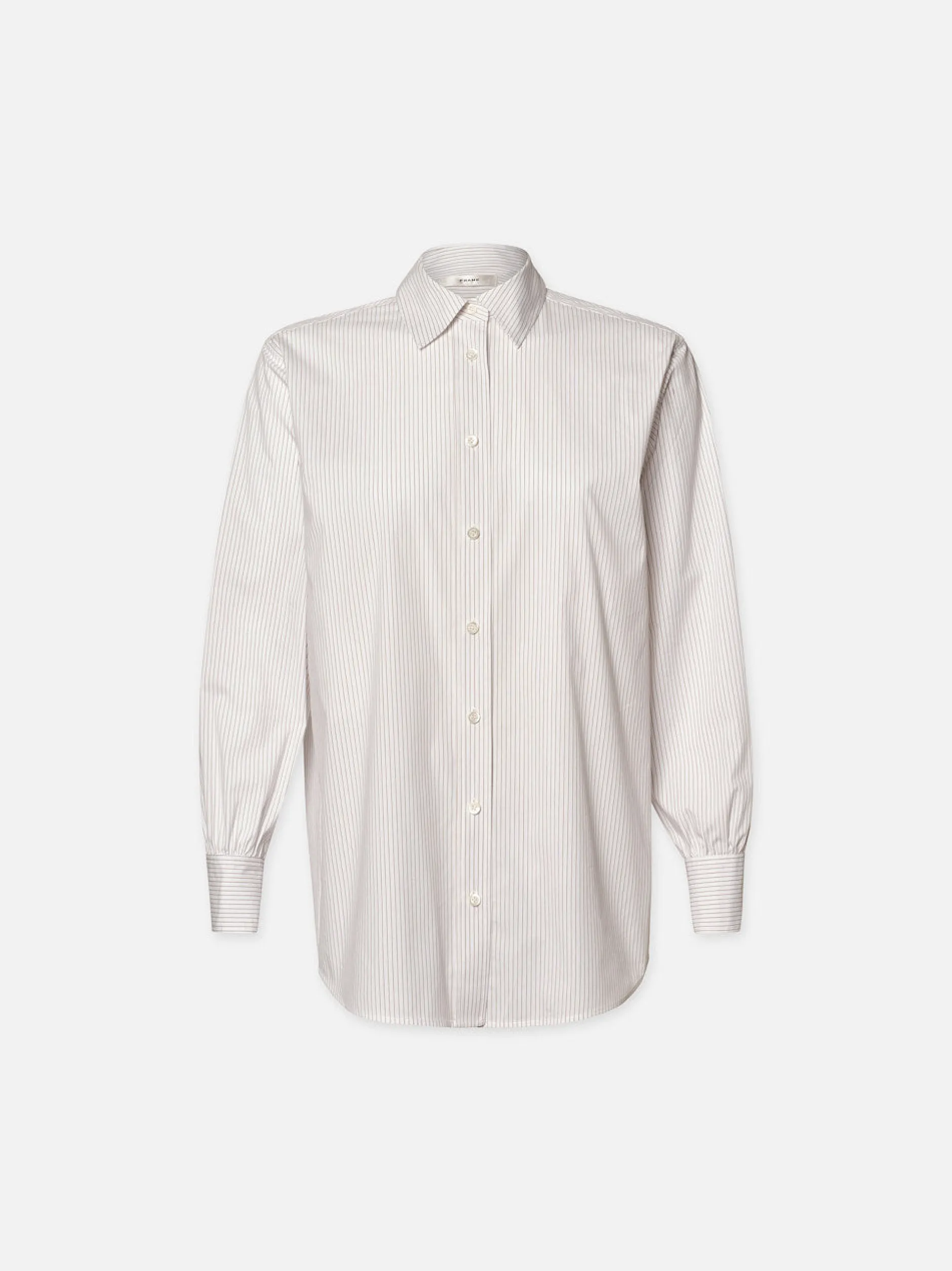 FRAME The Borrowed Shirt in White Multi<Women Tops & Blouses