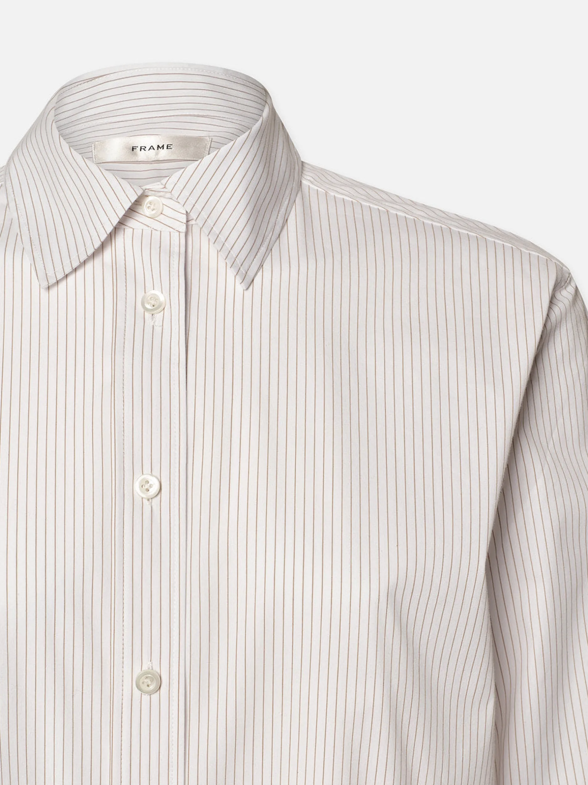 FRAME The Borrowed Shirt in White Multi<Women Tops & Blouses