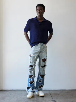 FRAME The Boxy Jean in Lagoon Rips< Straight