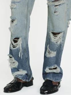 FRAME The Boxy Jean in Lagoon Rips< Straight