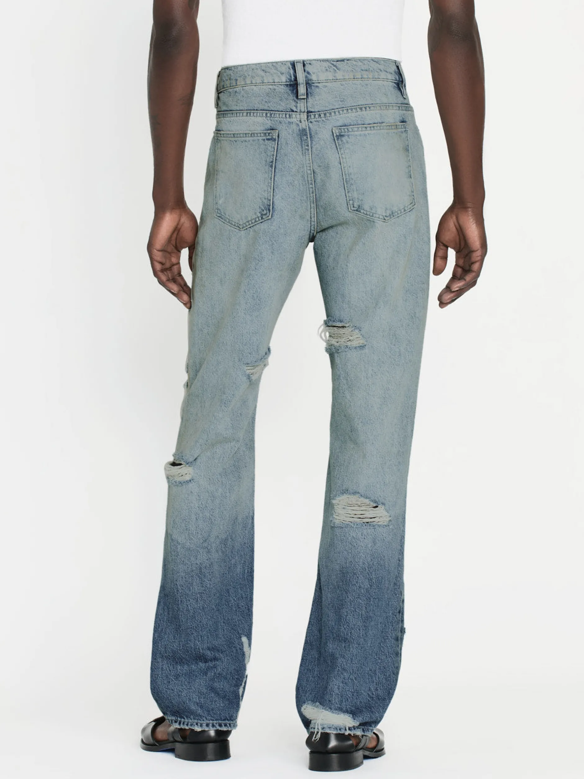 FRAME The Boxy Jean in Lagoon Rips< Straight
