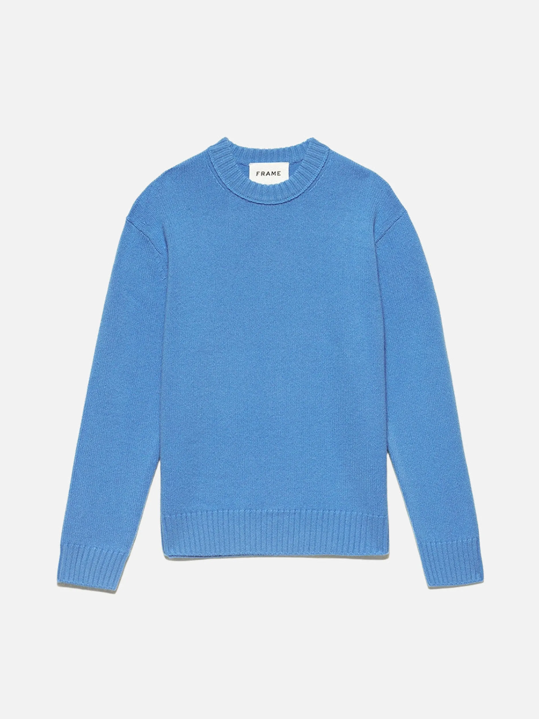 FRAME The Cashmere Crewneck Sweater in Bright Blue< Sweaters & Hoodies