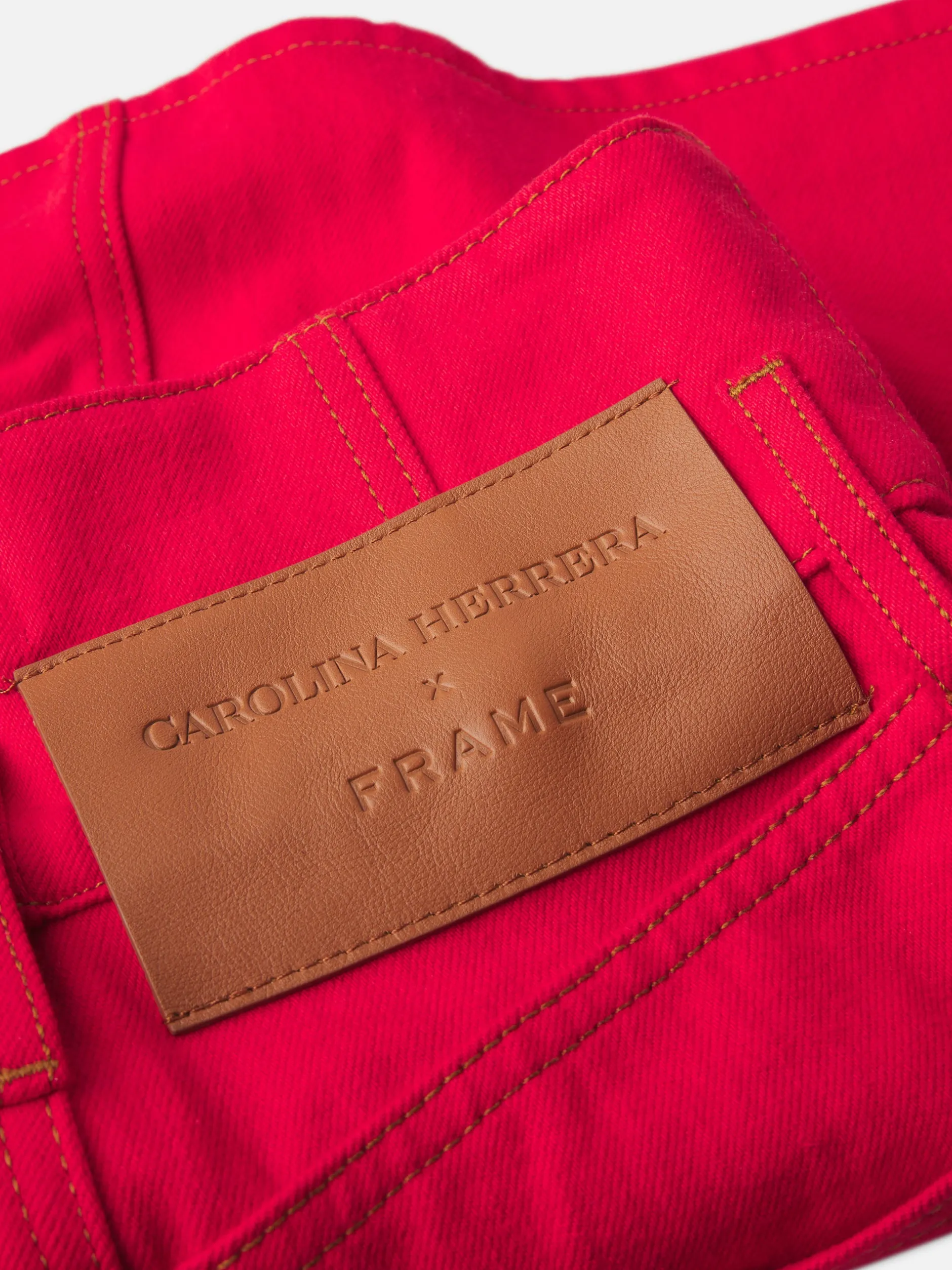 FRAME The Corset Mini Skirt in Herrera Red<Women Skirts & Shorts