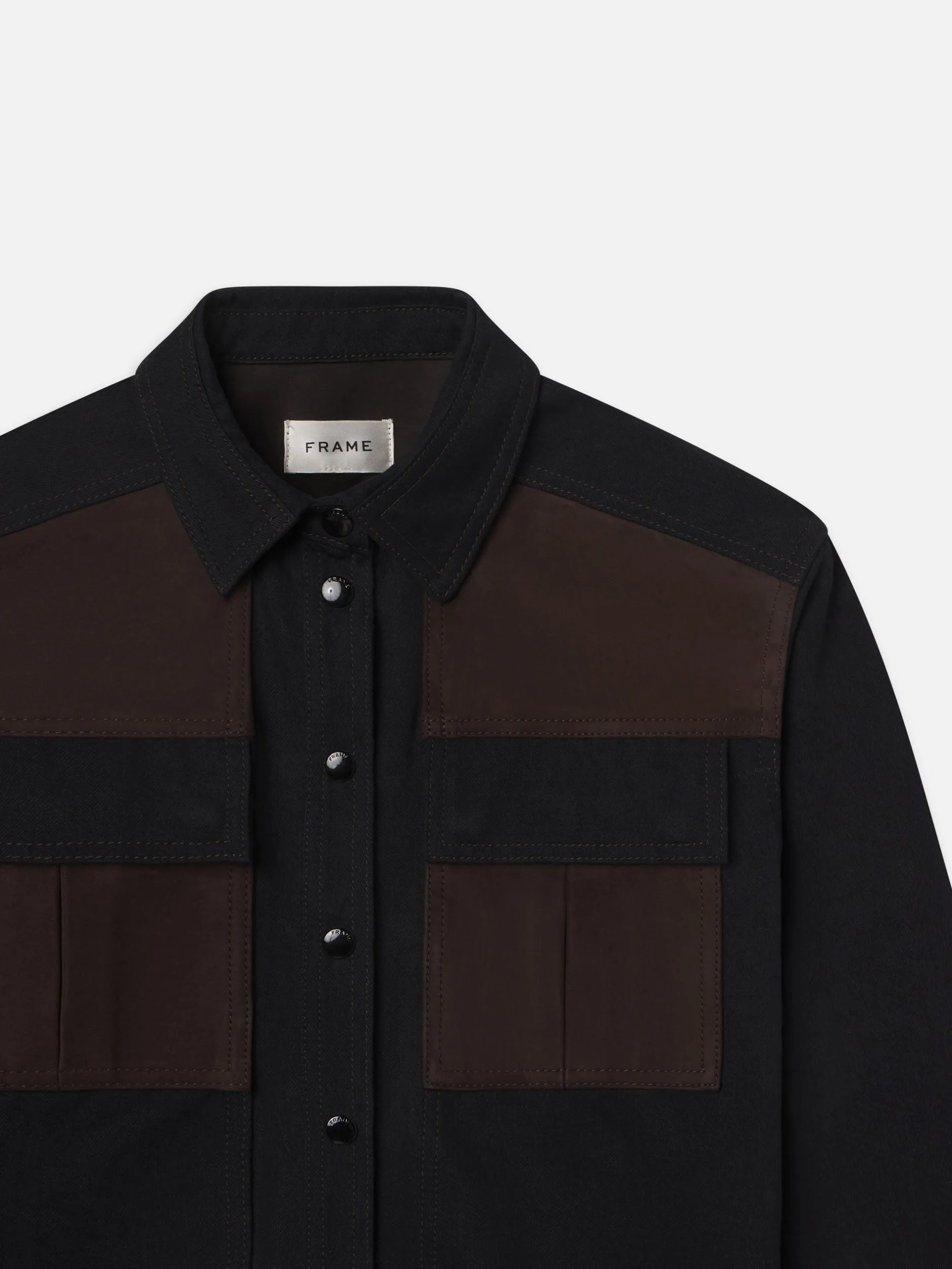 FRAME The Equestrian Shirt in Trouble Suede<Women Tops & Blouses