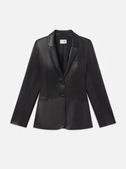 FRAME The Femme Leather Blazer in<Women Leather & Suede|Jackets & Coats