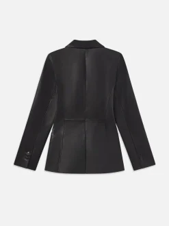 FRAME The Femme Leather Blazer in<Women Leather & Suede|Jackets & Coats