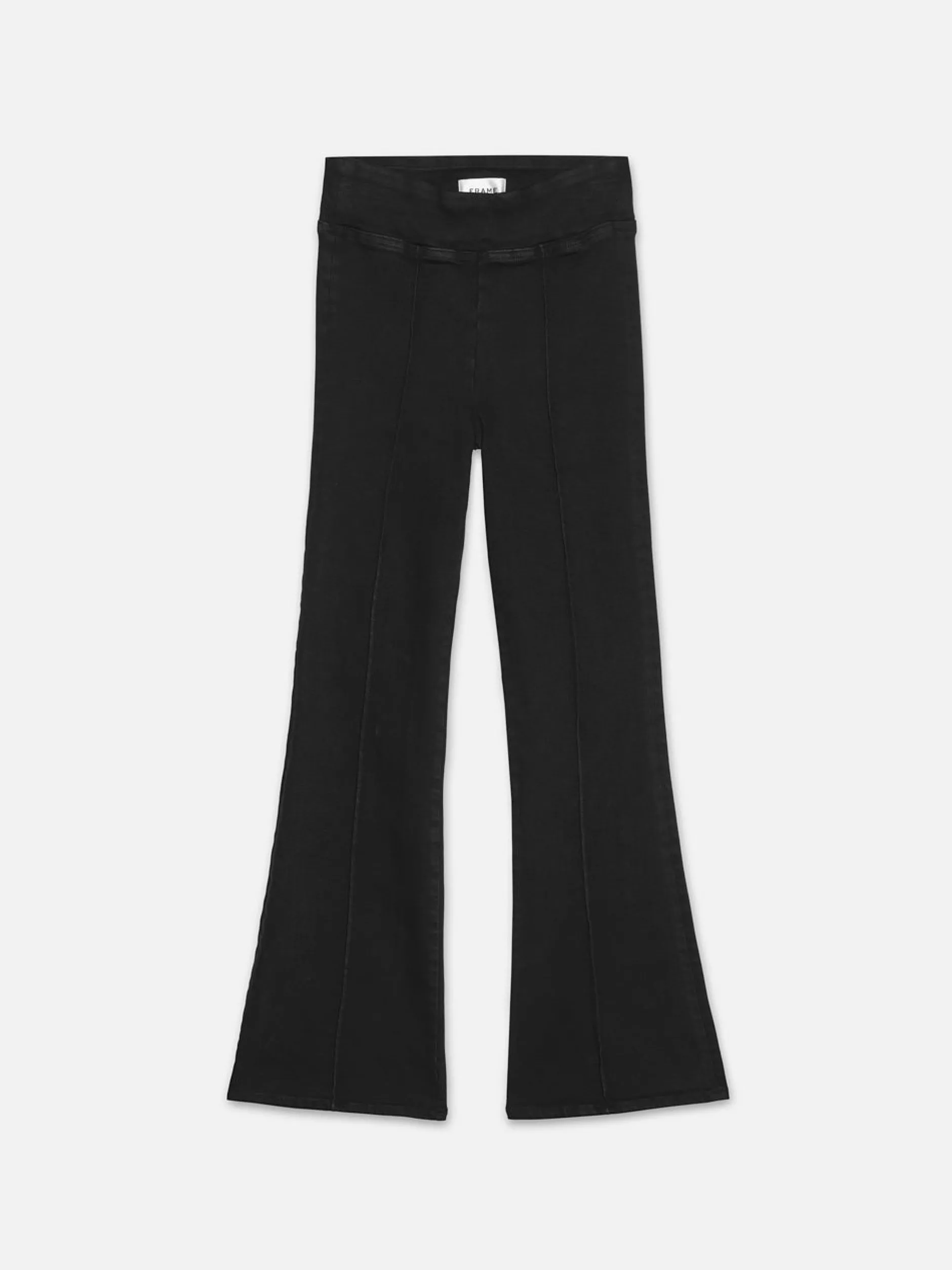 FRAME The Jetset Crop Mini Boot Pintuck in Sheen Noir<Women Bootcut