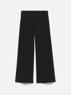 FRAME The Jetset Wide Crop in Sheen Noir<Women Wide Leg