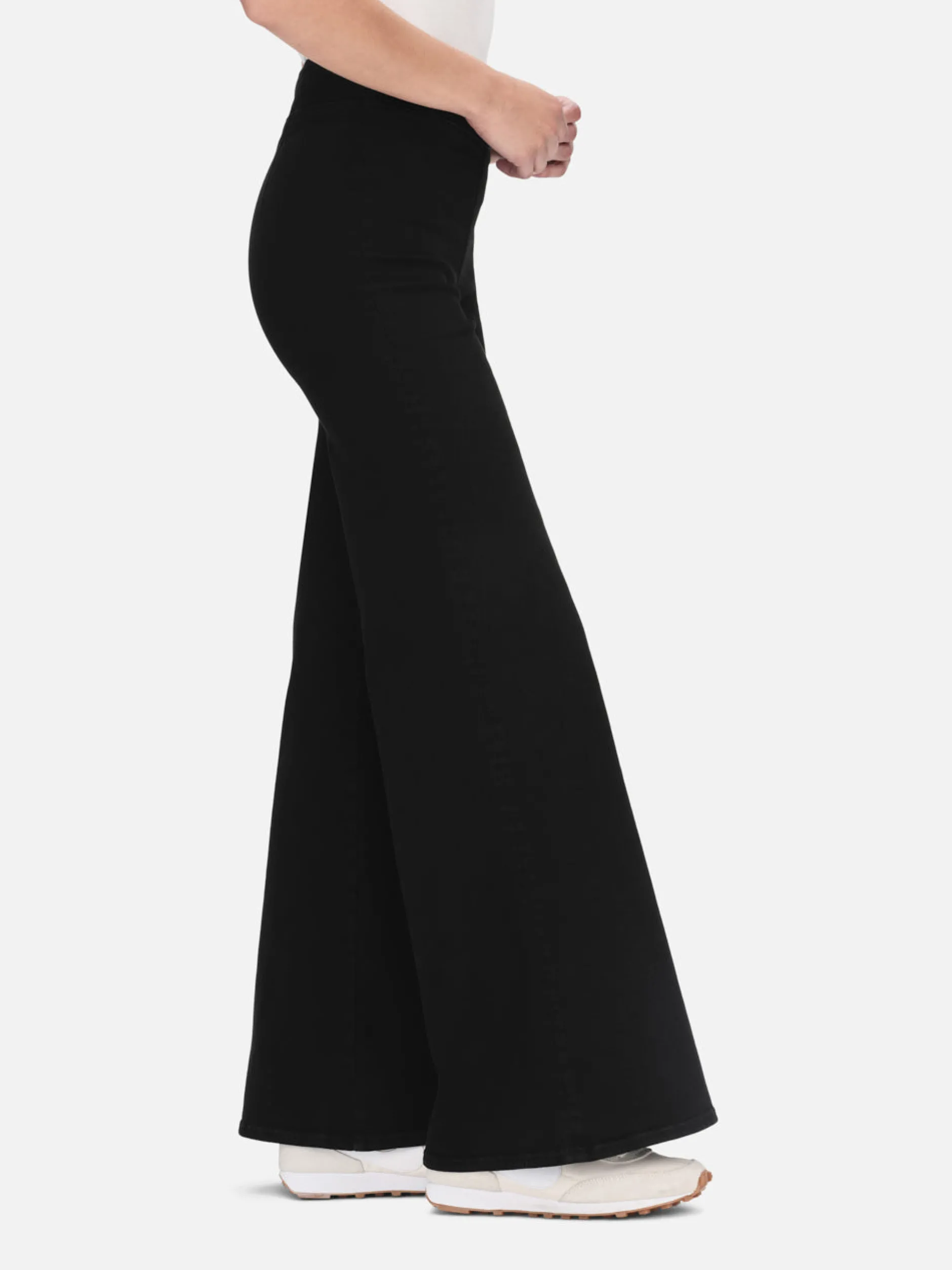 FRAME The Jetset Wide Leg in Sheen Noir<Women Wide Leg