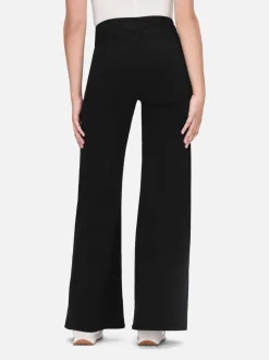 FRAME The Jetset Wide Leg in Sheen Noir<Women Wide Leg