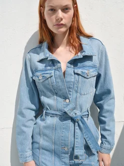 FRAME The Overlong Trucker in<Women Jackets & Coats|Dresses & Jumpsuits