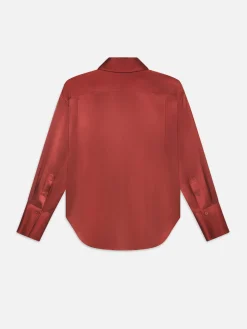 FRAME The Oversized Shirt in Deep Rust<Women Tops & Blouses