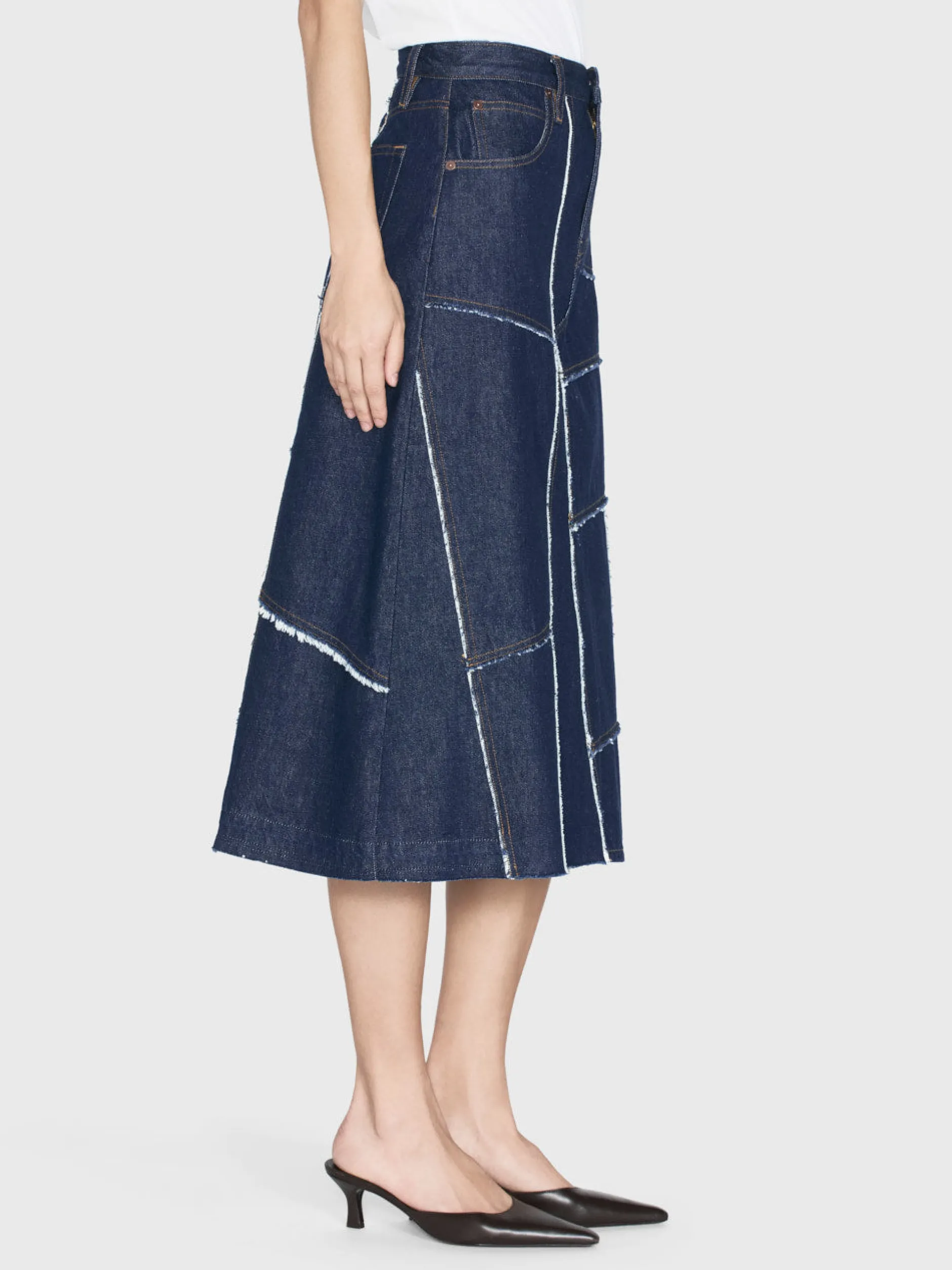 FRAME The Patchwork Midi Skirt in<Women Skirts & Shorts