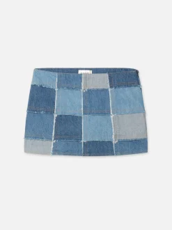 FRAME The 70's Patchwork Mini Skirt in Road Trip<Women Skirts & Shorts
