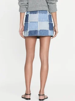 FRAME The 70's Patchwork Mini Skirt in Road Trip<Women Skirts & Shorts