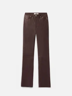 FRAME The Slim Stacked Leather Pant in<Women Leather & Suede|Pants