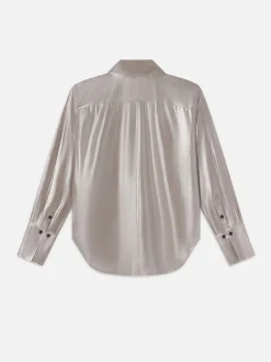 FRAME The Standard Shirt in Silver Lame<Women Tops & Blouses