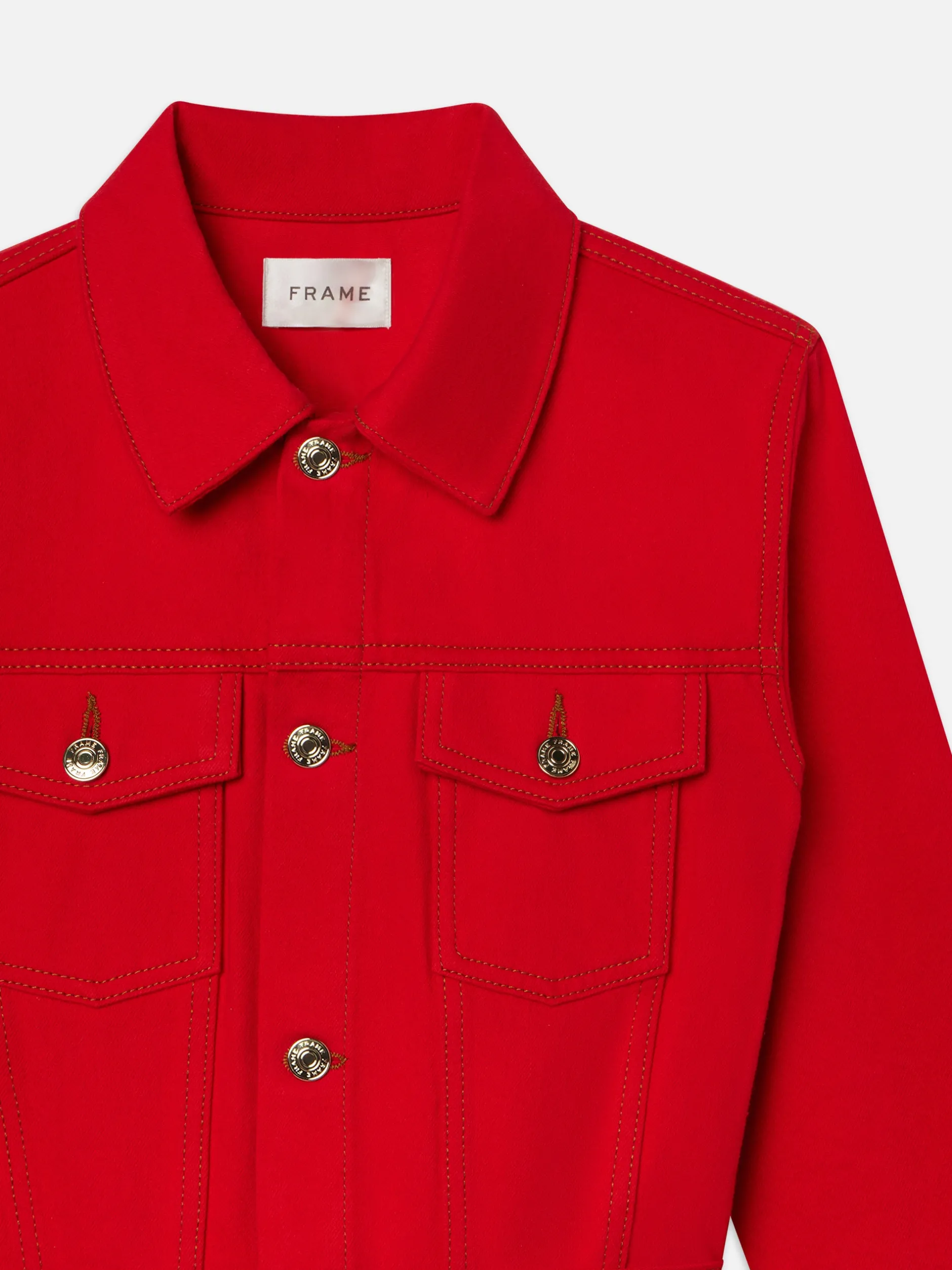 FRAME The Tailored Denim Jacket in Herrera Red<Women Jackets & Coats