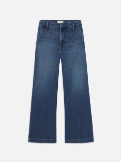 FRAME The Tailored Denim Trouser in<Women Wide Leg|Long