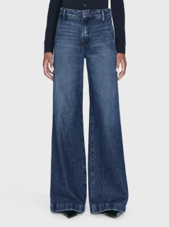 FRAME The Tailored Denim Trouser in<Women Wide Leg|Long