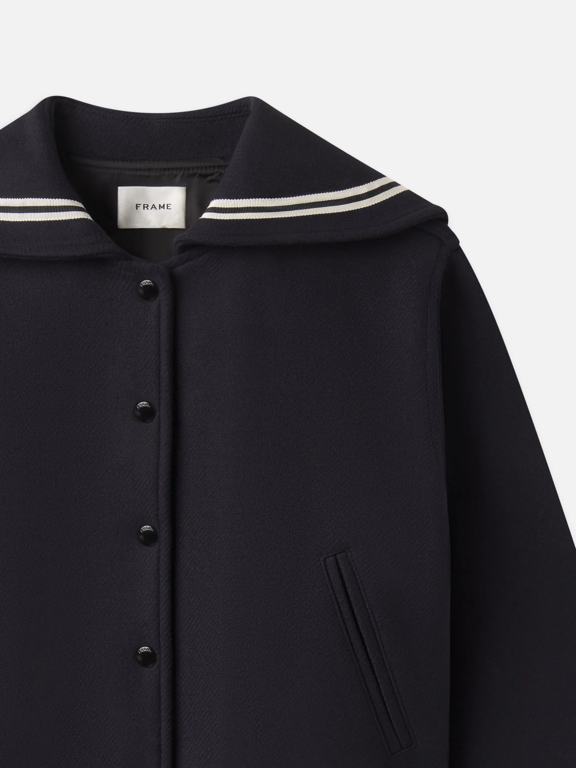 FRAME The Varsity Jacket in Navy Multi<Women Jackets & Coats