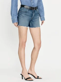 FRAME The Vintage Relaxed Short Raw Fray in<Women Skirts & Shorts