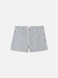 FRAME The Vintage Relaxed Short in Seaport Stripe<Women Skirts & Shorts