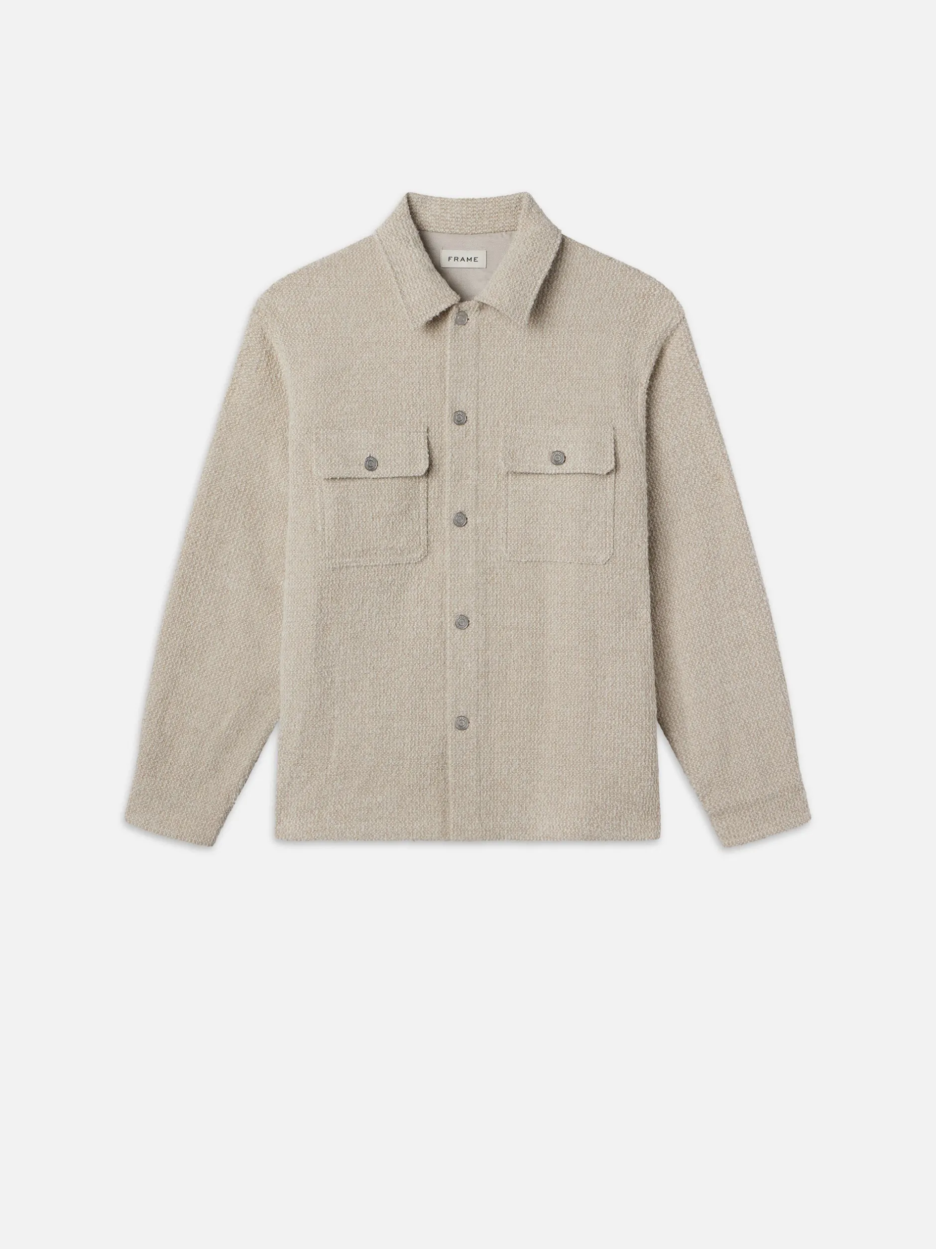 FRAME Tweed Overshirt Jacket in Dove Tweed< Jackets & Coats