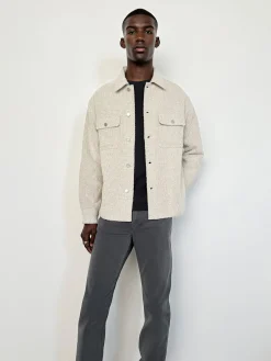 FRAME Tweed Overshirt Jacket in Dove Tweed< Jackets & Coats
