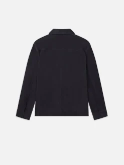 FRAME Unlined Suede Chore Coat in Dark Navy< Leather & Suede|Jackets & Coats