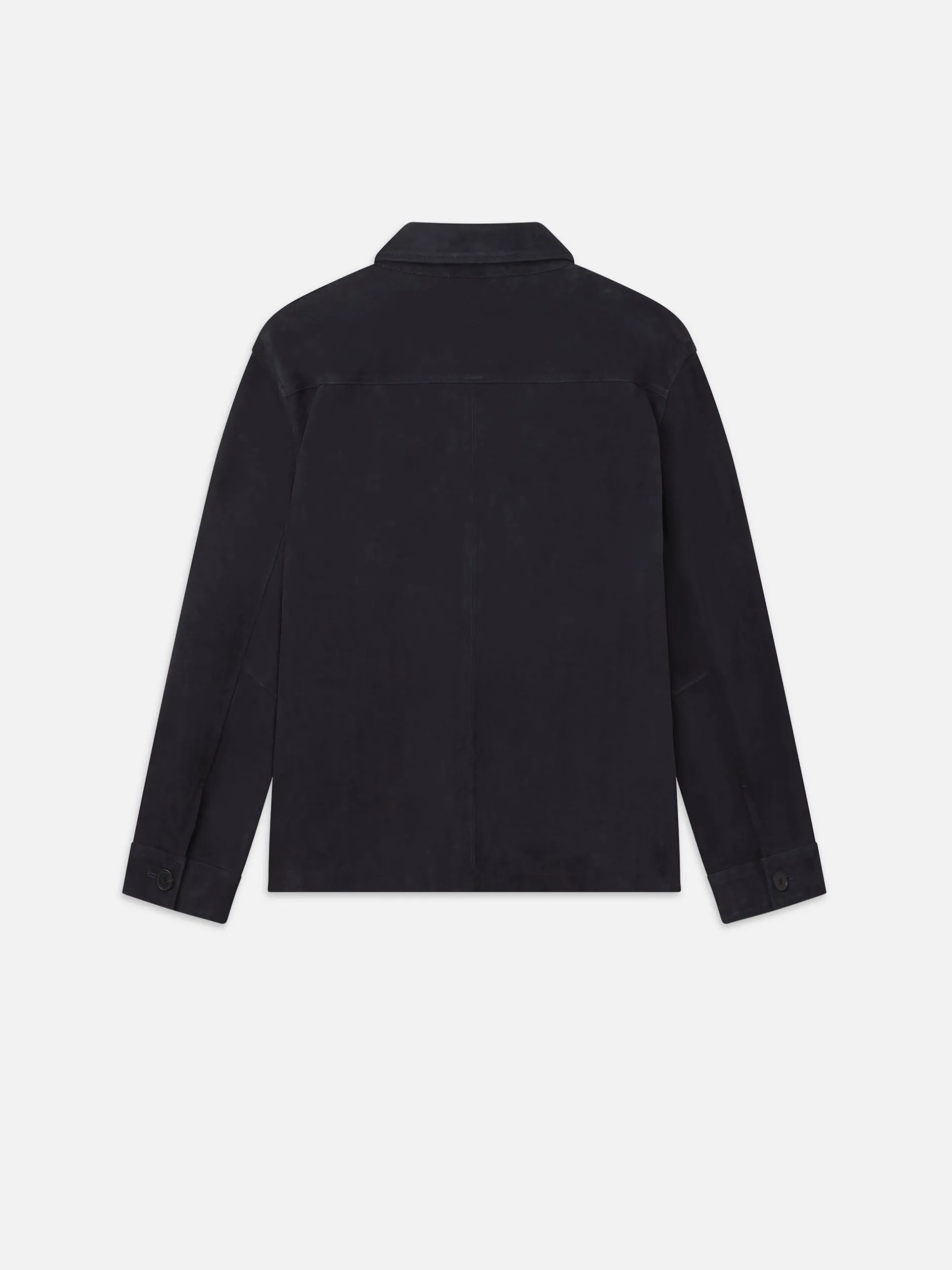 FRAME Unlined Suede Chore Coat in Dark Navy< Leather & Suede|Jackets & Coats
