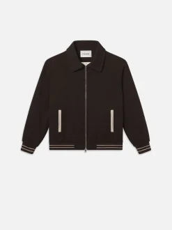 FRAME Varsity Jacket in Dark Brown< Jackets & Coats