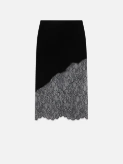 FRAME Velvet Lace Skirt in<Women Skirts & Shorts
