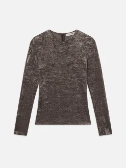 FRAME Velvet Long Sleeve Top in<Women Tops & Blouses