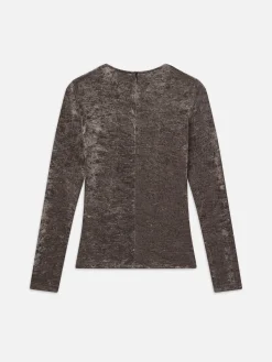 FRAME Velvet Long Sleeve Top in<Women Tops & Blouses
