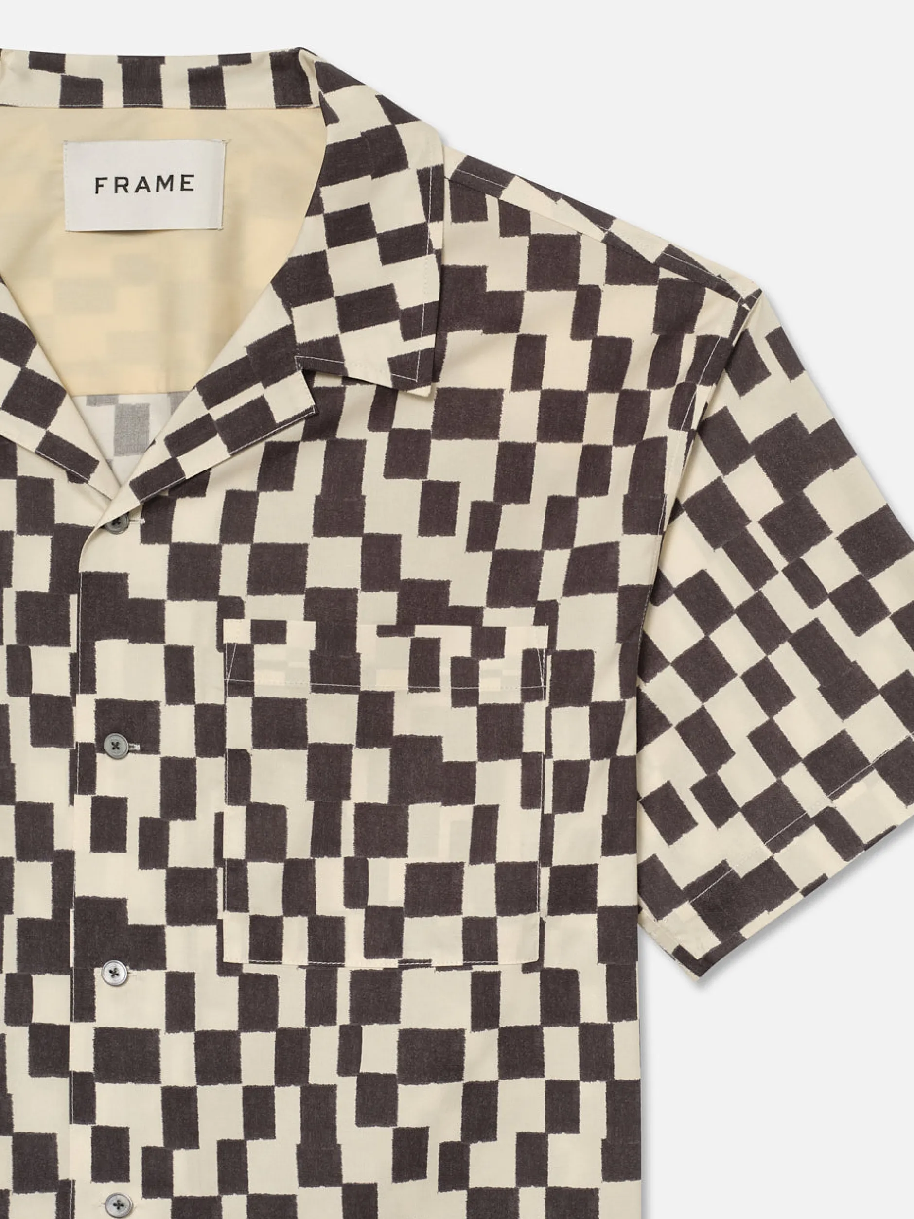 FRAME Vintage Print Shirt in Dark Navy< Shirts