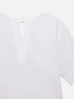 FRAME V-Neck Popover Top in<Women Tops & Blouses