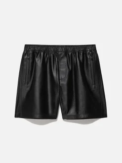 FRAME Volley Leather Short in< Leather & Suede|Pants & Shorts