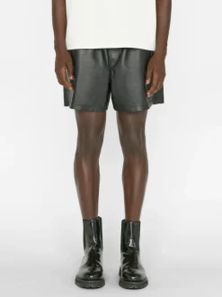 FRAME Volley Leather Short in< Leather & Suede|Pants & Shorts