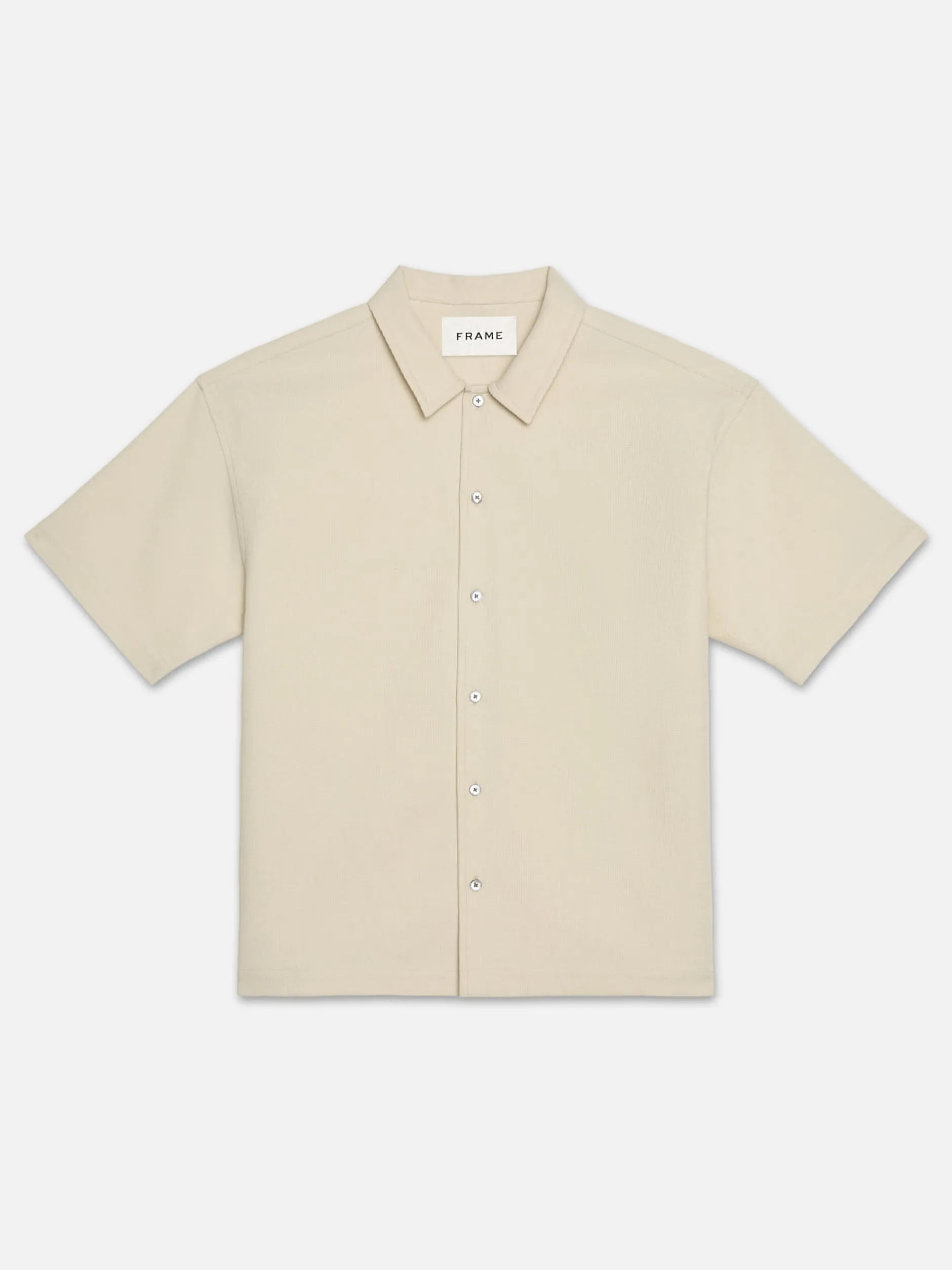 FRAME Waffle Textured Short Sleeve Shirt in< Shirts