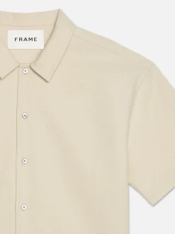 FRAME Waffle Textured Short Sleeve Shirt in< Shirts