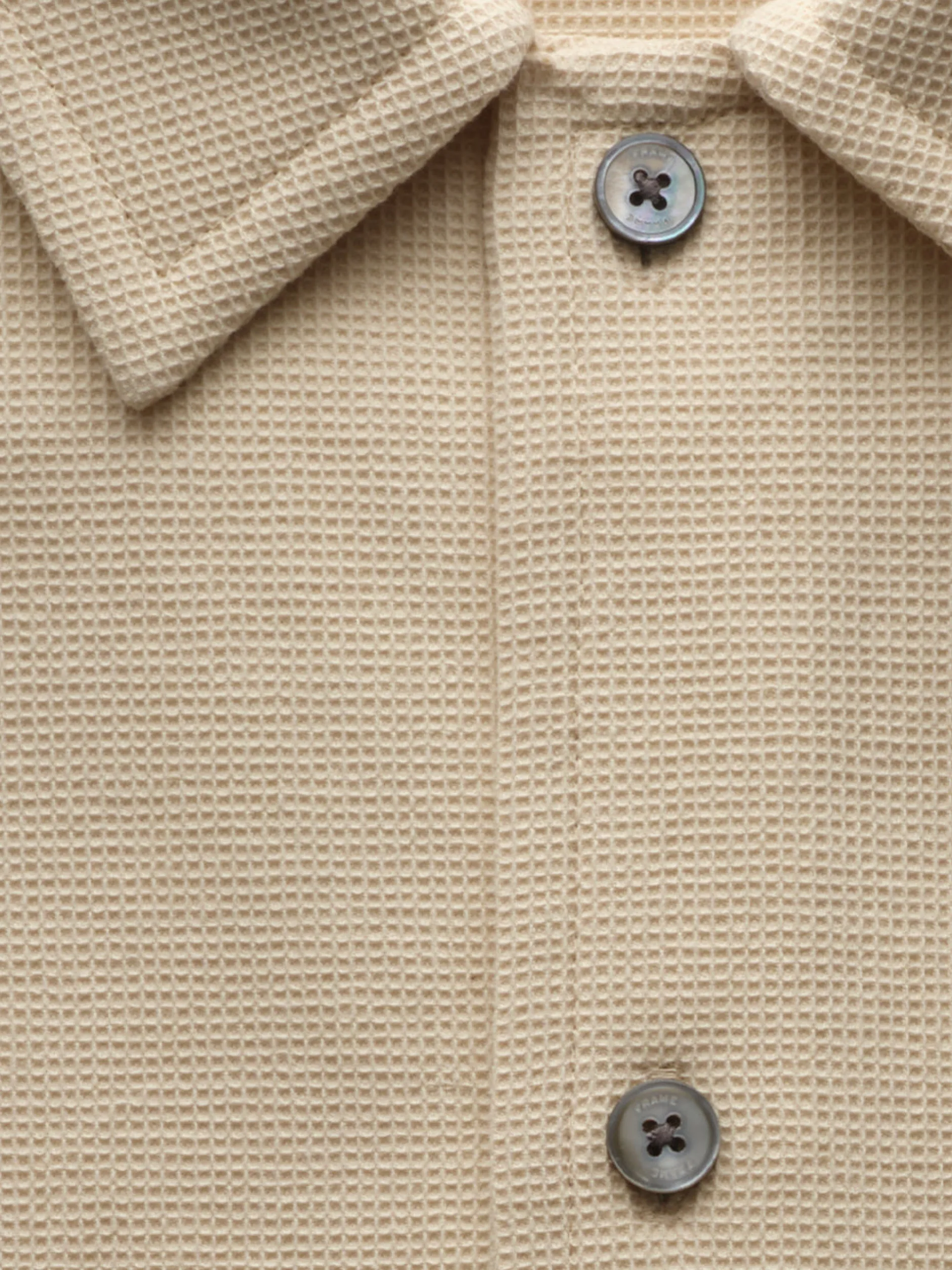 FRAME Waffle Textured Short Sleeve Shirt in< Shirts
