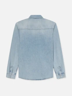 FRAME Western Denim Shirt in< Denim Shirts|Shirts